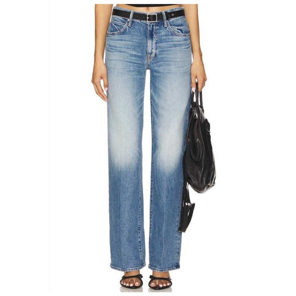 NWT Mother Jeans Mid Rise Tunnel Vision Sneak I’m A Winner Size 32 Straight Leg